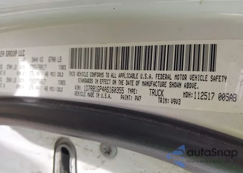 2010 Dodge Ram 1500 St z USA, uszkodzony, nr VIN 1D7RB1GP4AS160355